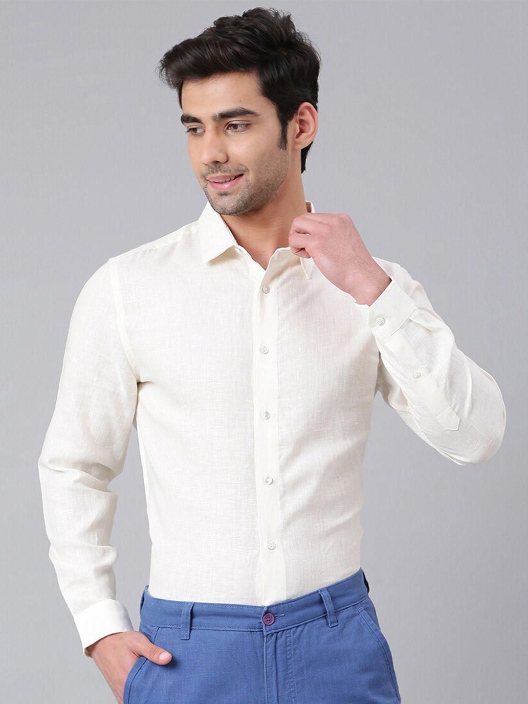fabindia-slim-fit-long-sleeve-linen-casual-shirt