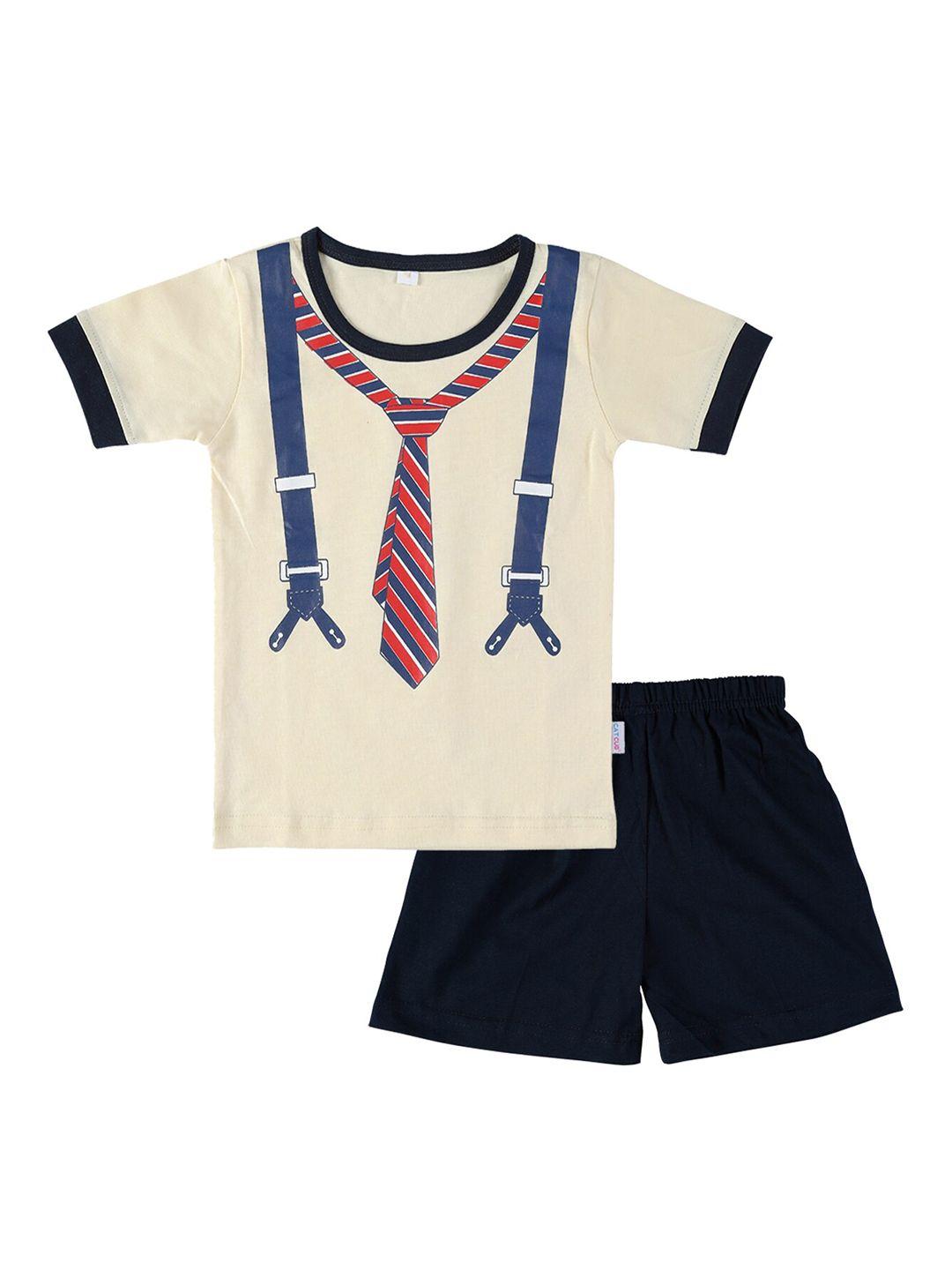 catcub-kids-printed-t-shirt-with-shorts-set