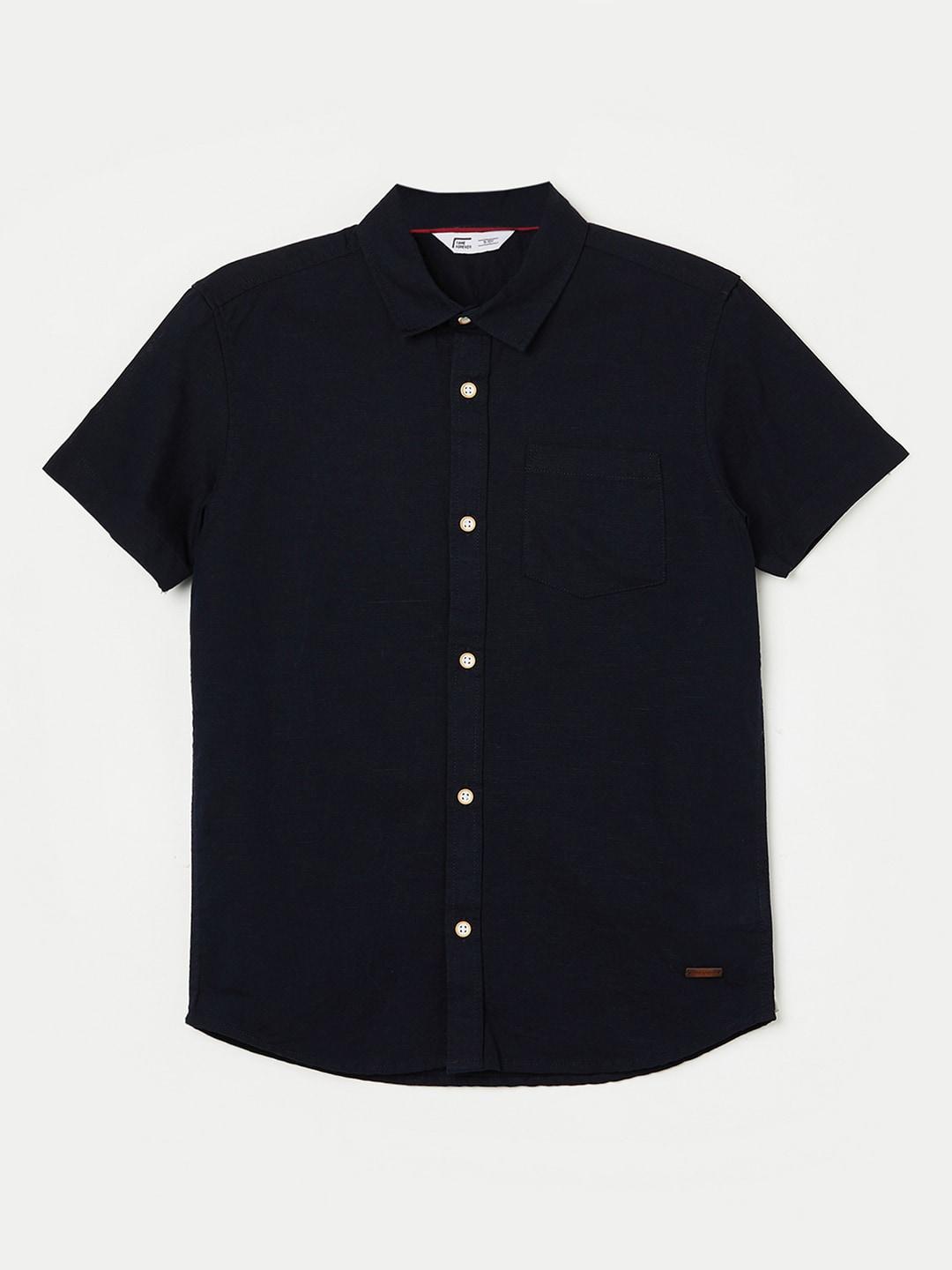 fame-forever-by-lifestyle-boys-spread-collar-casual-cotton-linen-shirt