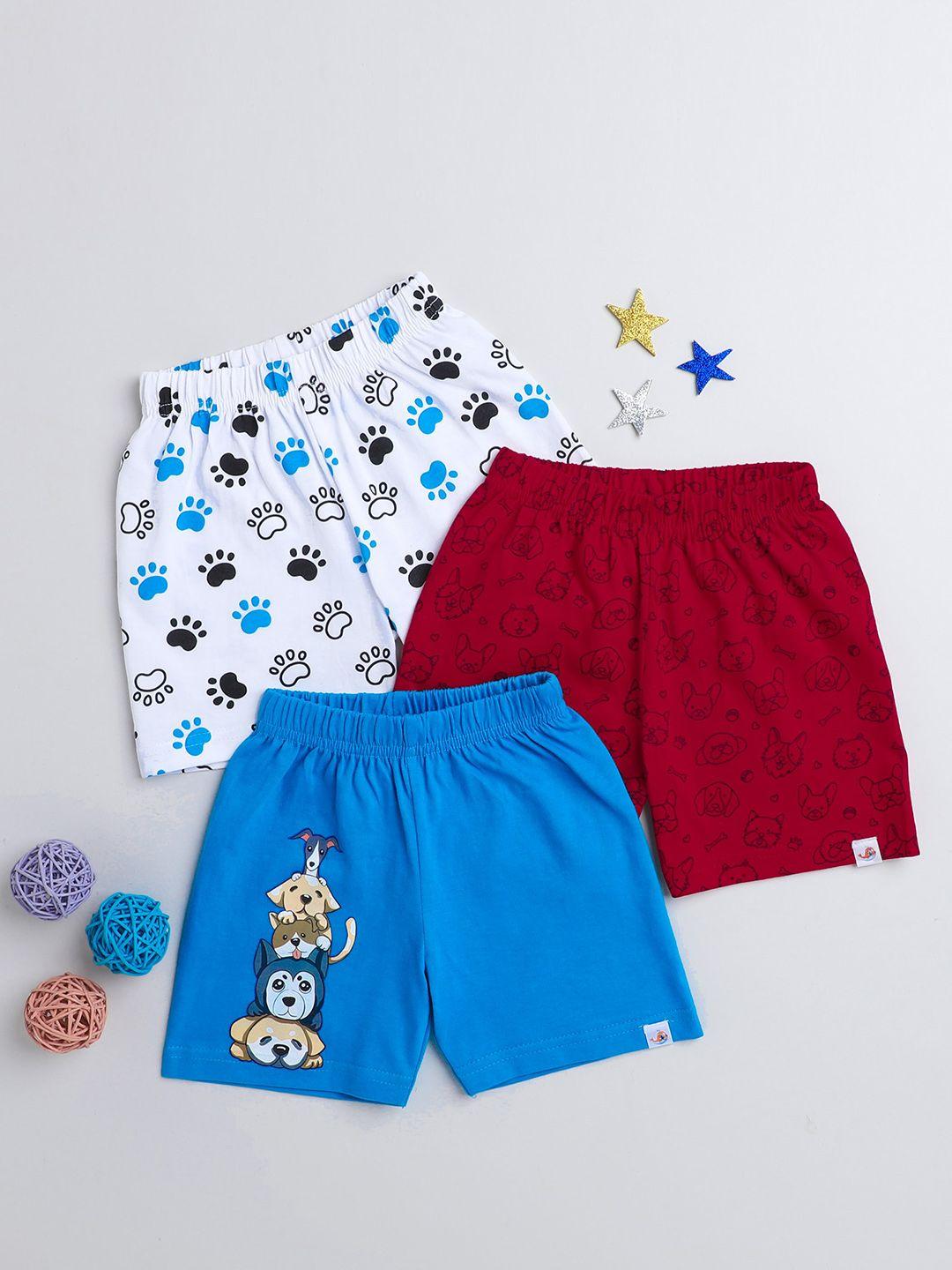 bumzee-infant-pack-of-3-graphic-printed-mid-rise-knitted-cotton-shorts