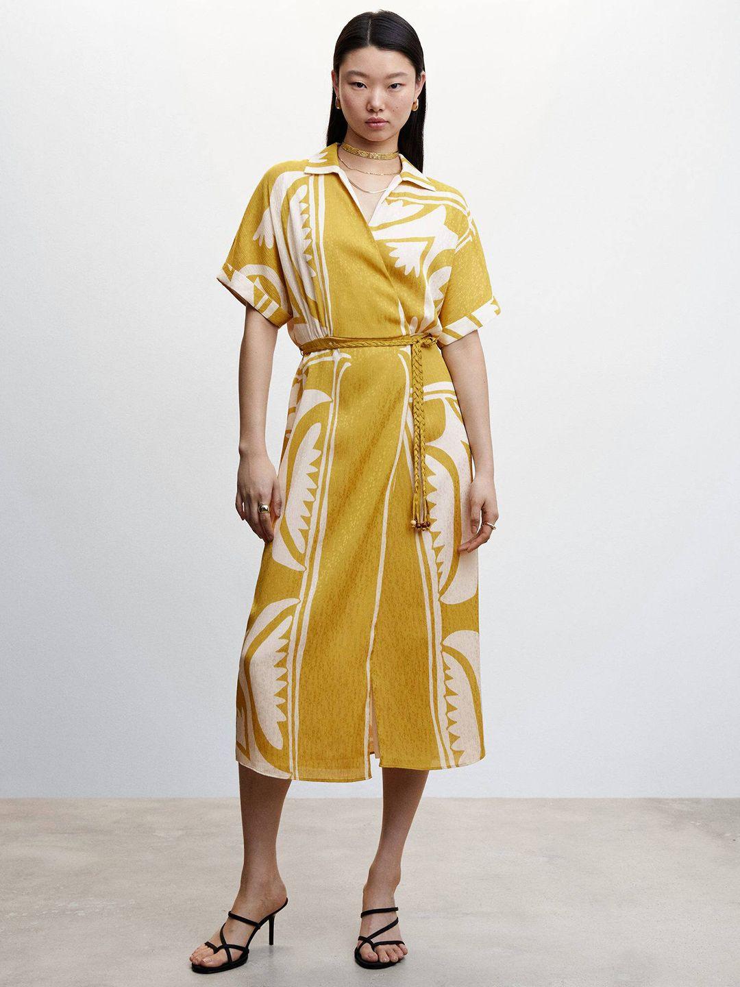 mango--printed-shirt-wrap-midi-dress-with-belt