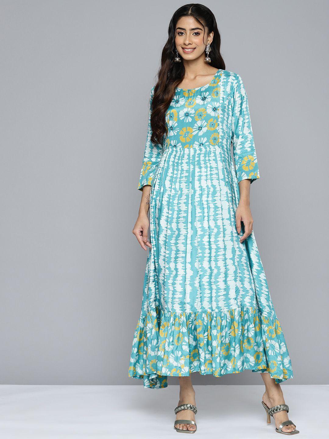 here&now-turquoise-blue-floral-print-a-line-maxi-dress
