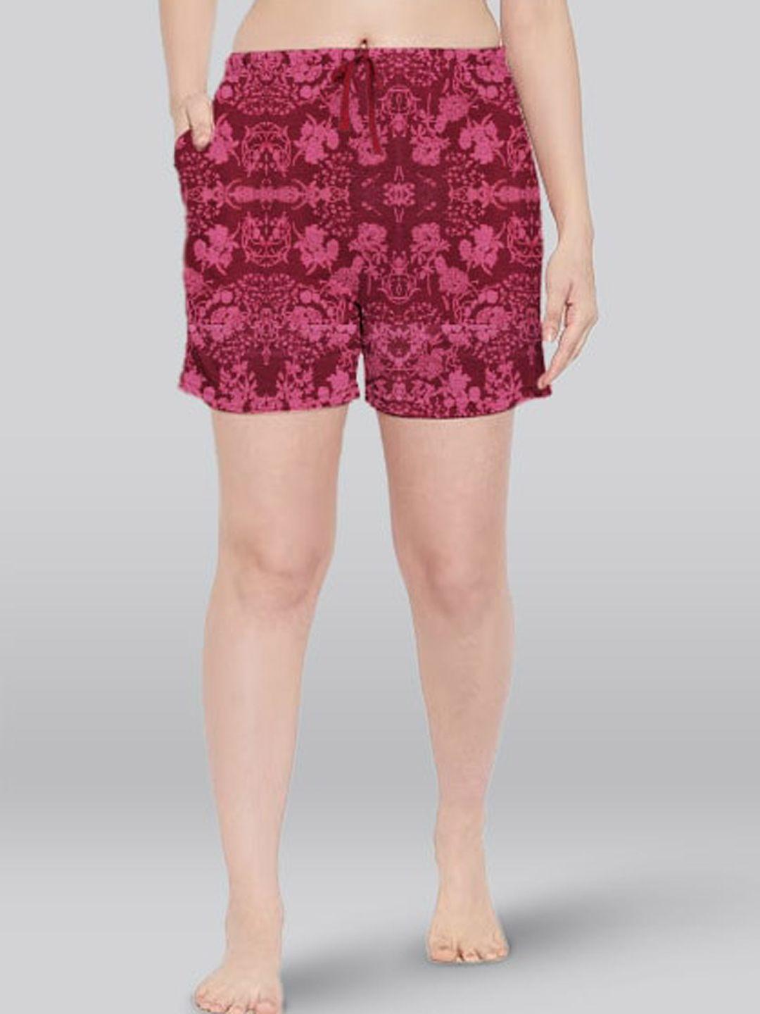 lyra-women-floral-printed-high-rise-lounge-shorts