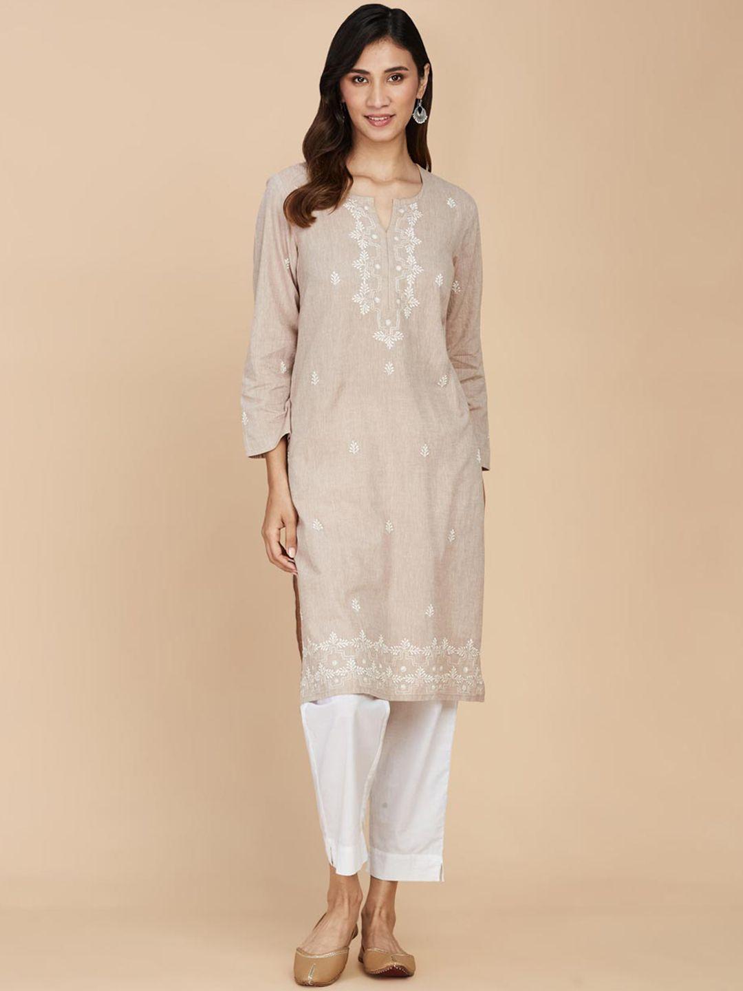 fabindia-ethnic-motifs-embroidered-pure-cotton-kurta-with-salwar