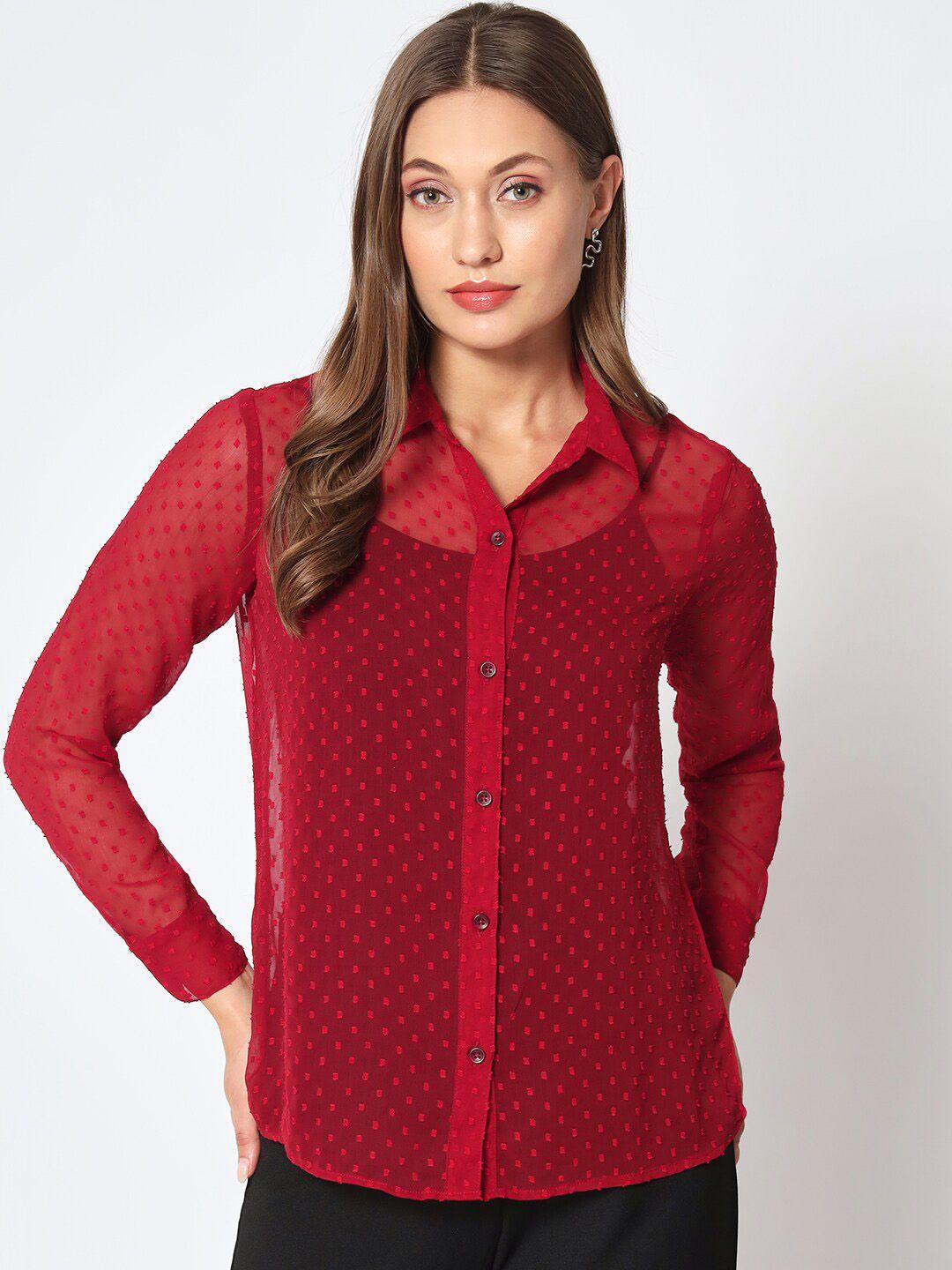 charmgal-classic-fit-slim-fit-self-design-georgette-casual-shirt