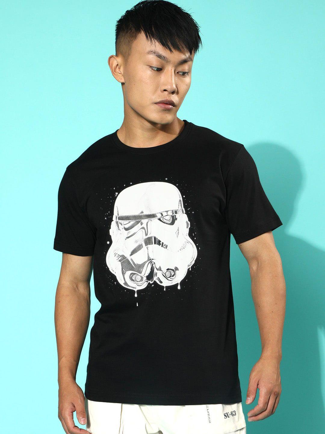 veirdo-black-star-wars-printed-cotton-t-shirt