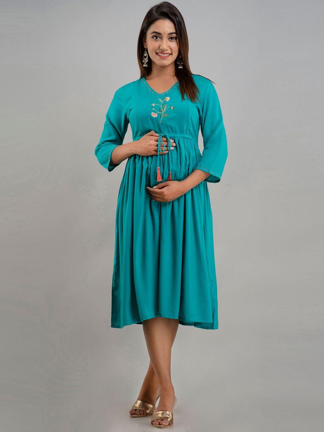 nirkhi-floral-embroidered-maternity-ethnic-dress