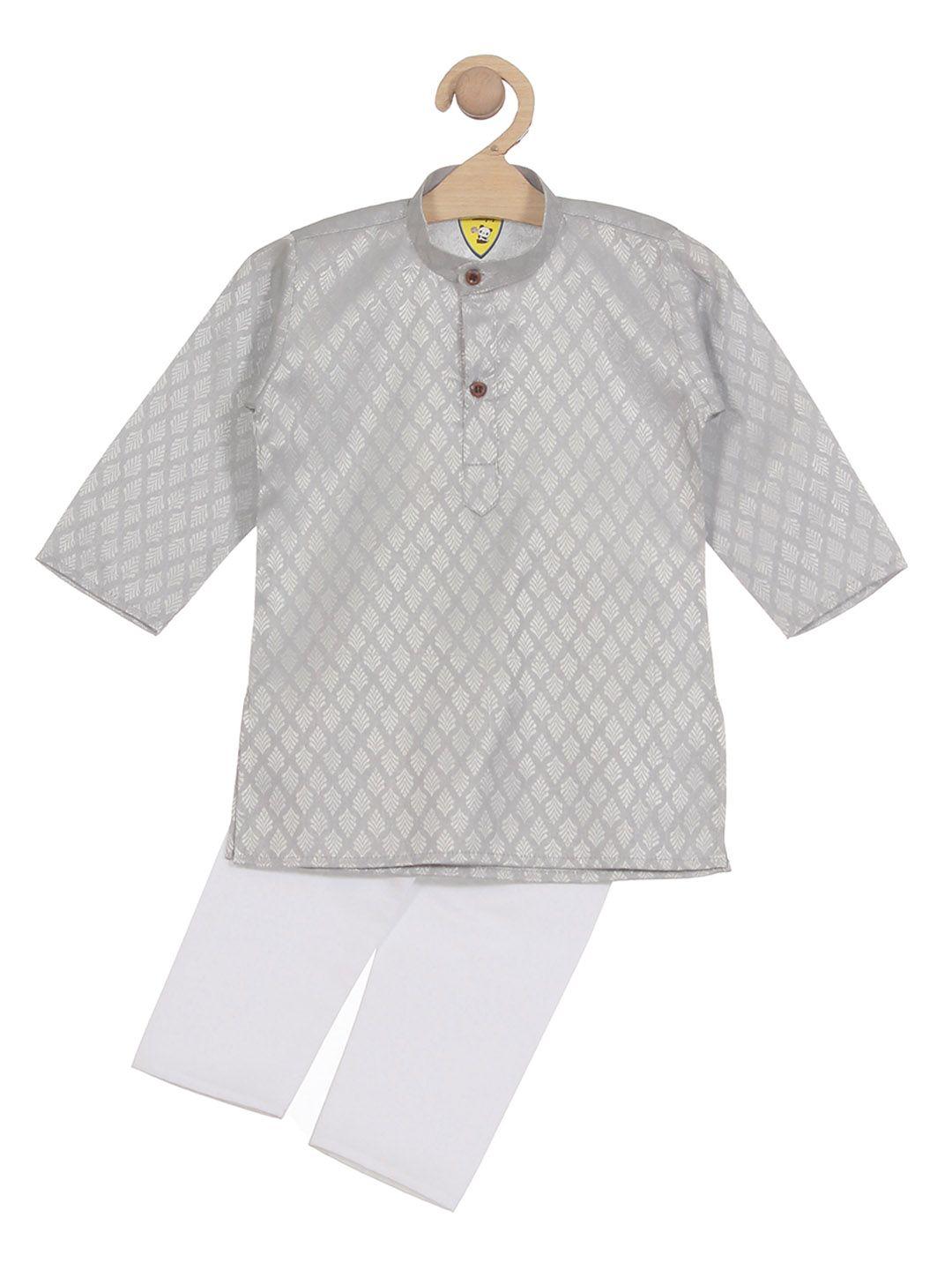 lil-lollipop-boys-printed-regular-pure-cotton-kurta-with-pyjamas
