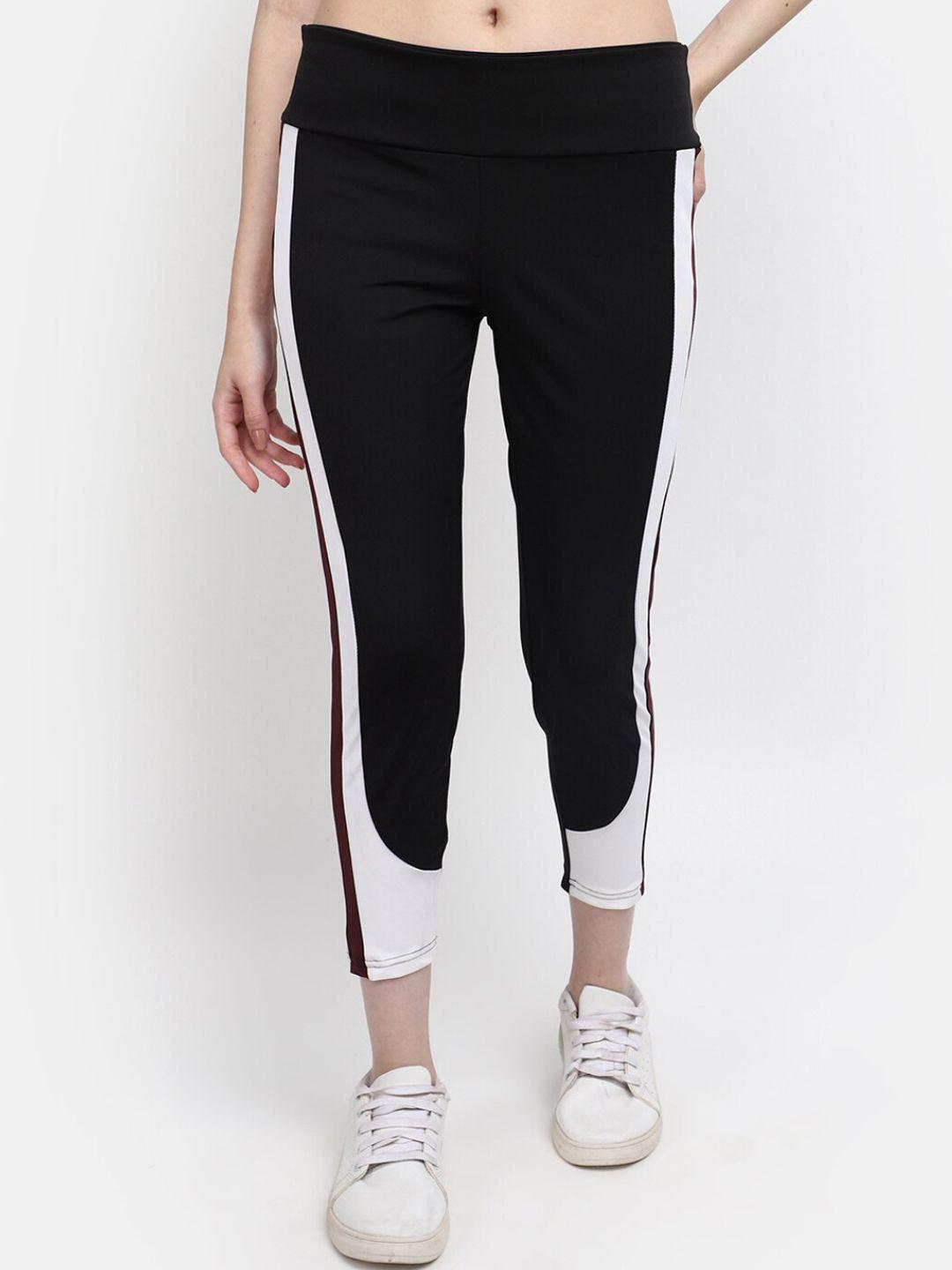 v-mart-women-mid-rise-colourblocked-three-fourth-track-pants