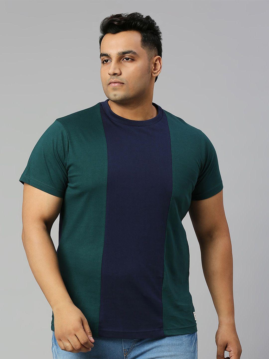 high-star-plus-size-colourblocked-pure-cotton-t-shirt