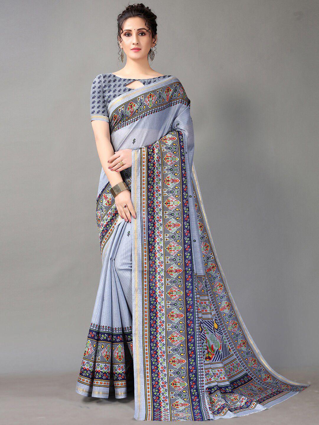 shaily-grey-&-black-ethnic-motifs-printed-saree