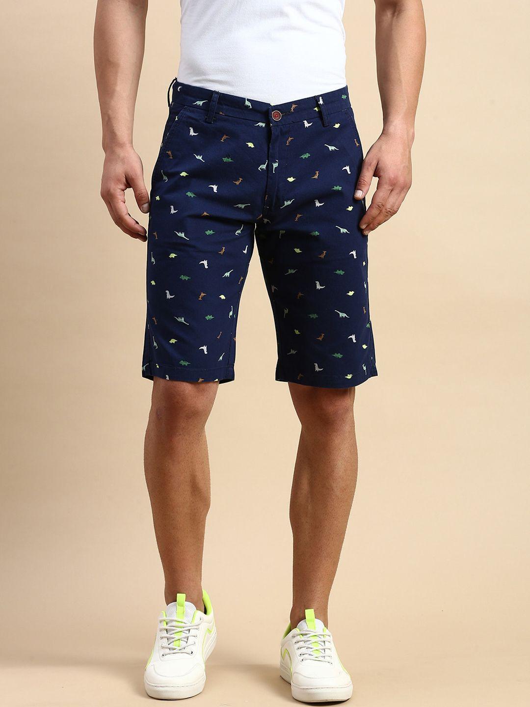 showoff-men-conversational-printed-mid-rise-cotton-shorts