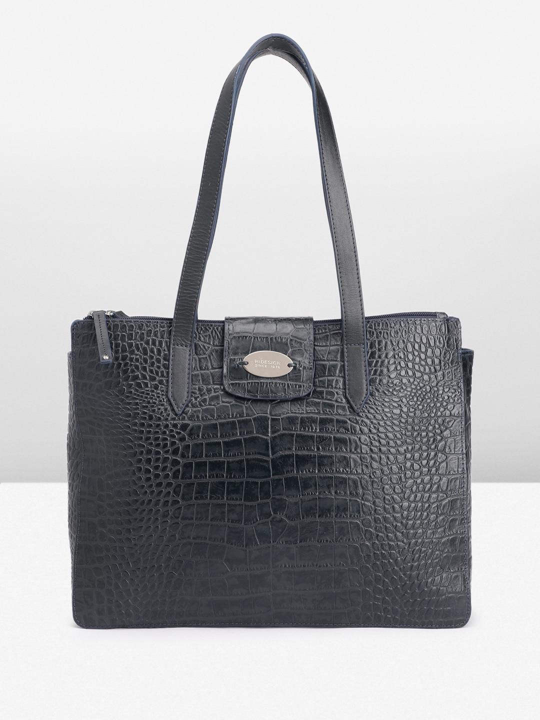 hidesign-animal-textured-leather-structured-shoulder-bag-with-laptop-sleeve