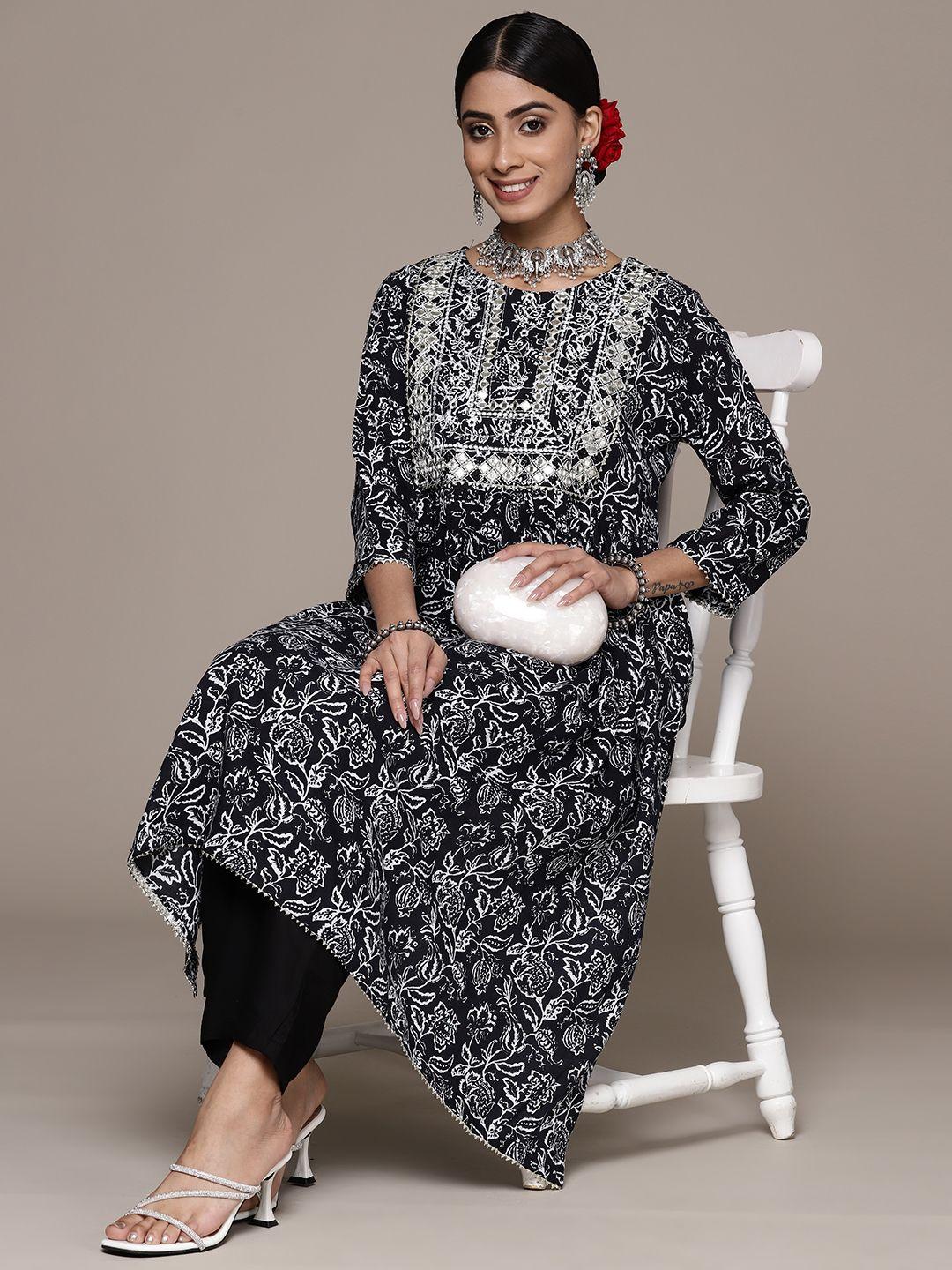 ishin-floral-embroidered-regular-mirror-work-kurta-with-trousers