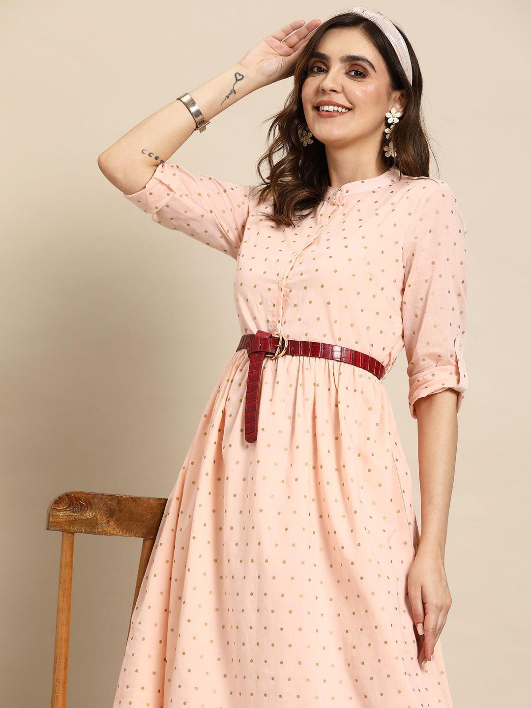 sangria-polka-dot-print-cotton-a-line-midi-dress