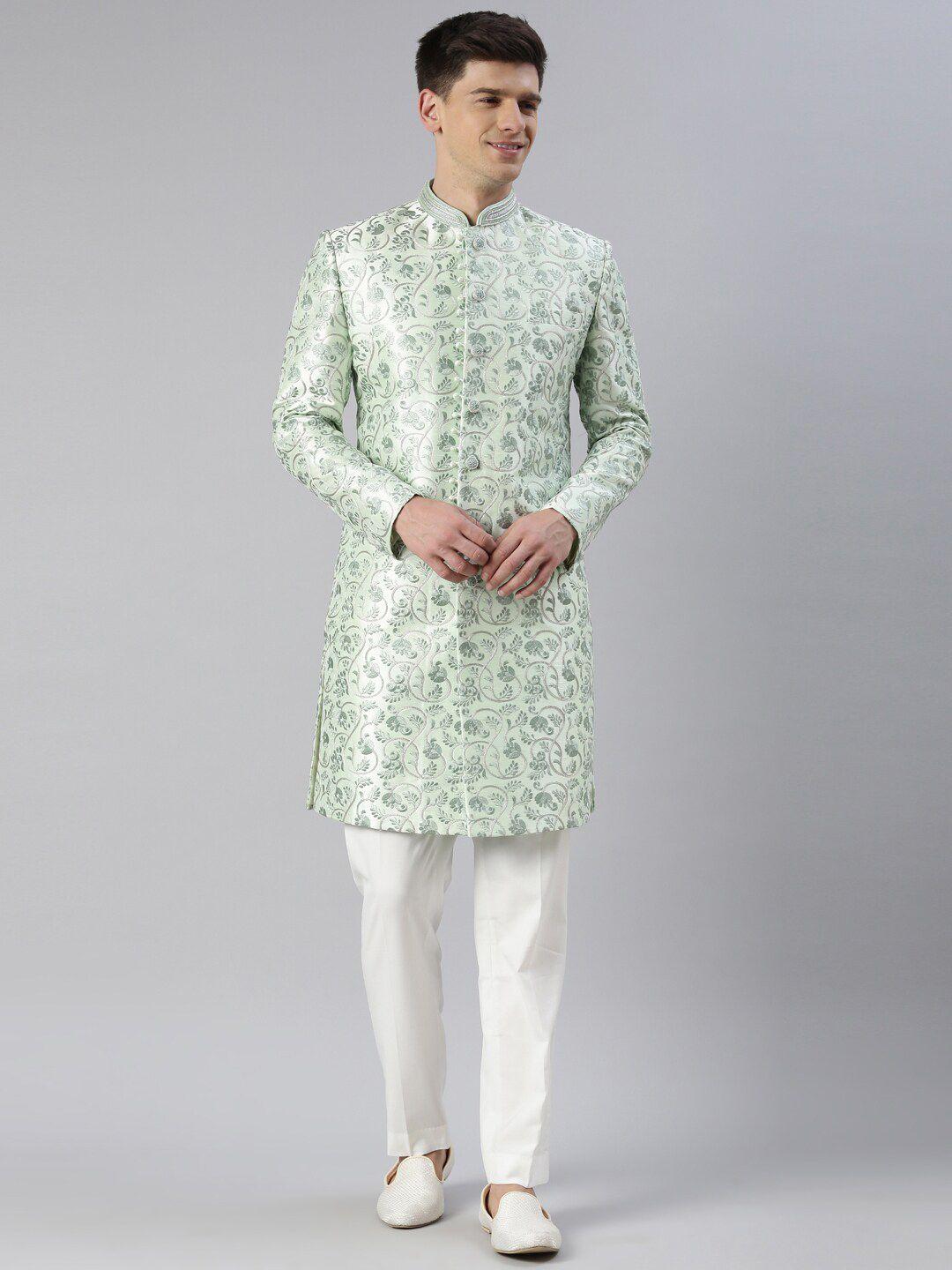 theethnic.co-ethnic-motif-thread-work-embroidered-knee-length-sherwani-with-trousers