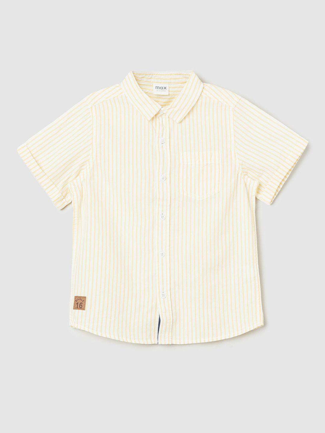 max-boys-striped-pure-cotton-casual-shirt