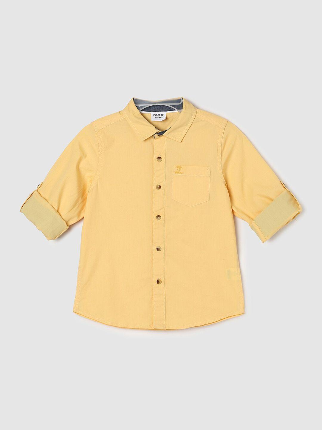 max-boys-opaque-pure-cotton-casual-shirt