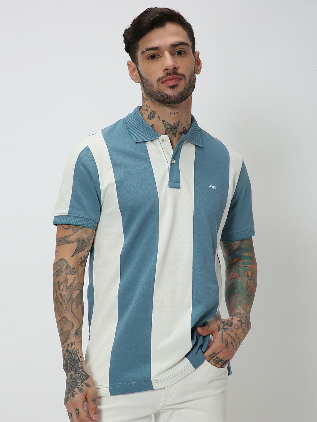 mufti-striped-polo-collar-slim-fit-t-shirt