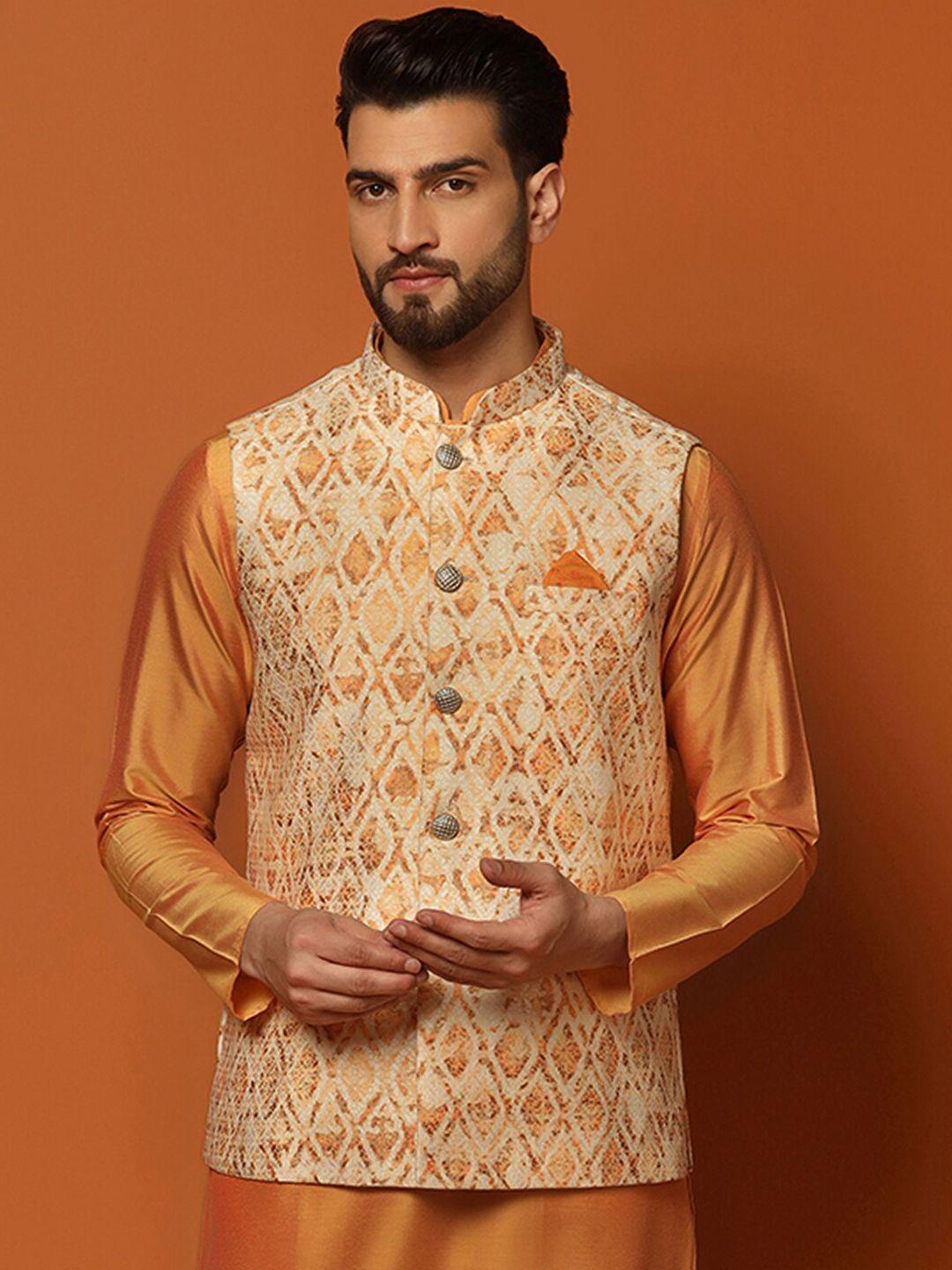 kisah-woven-design-mandarin-collar-nehru-jacket