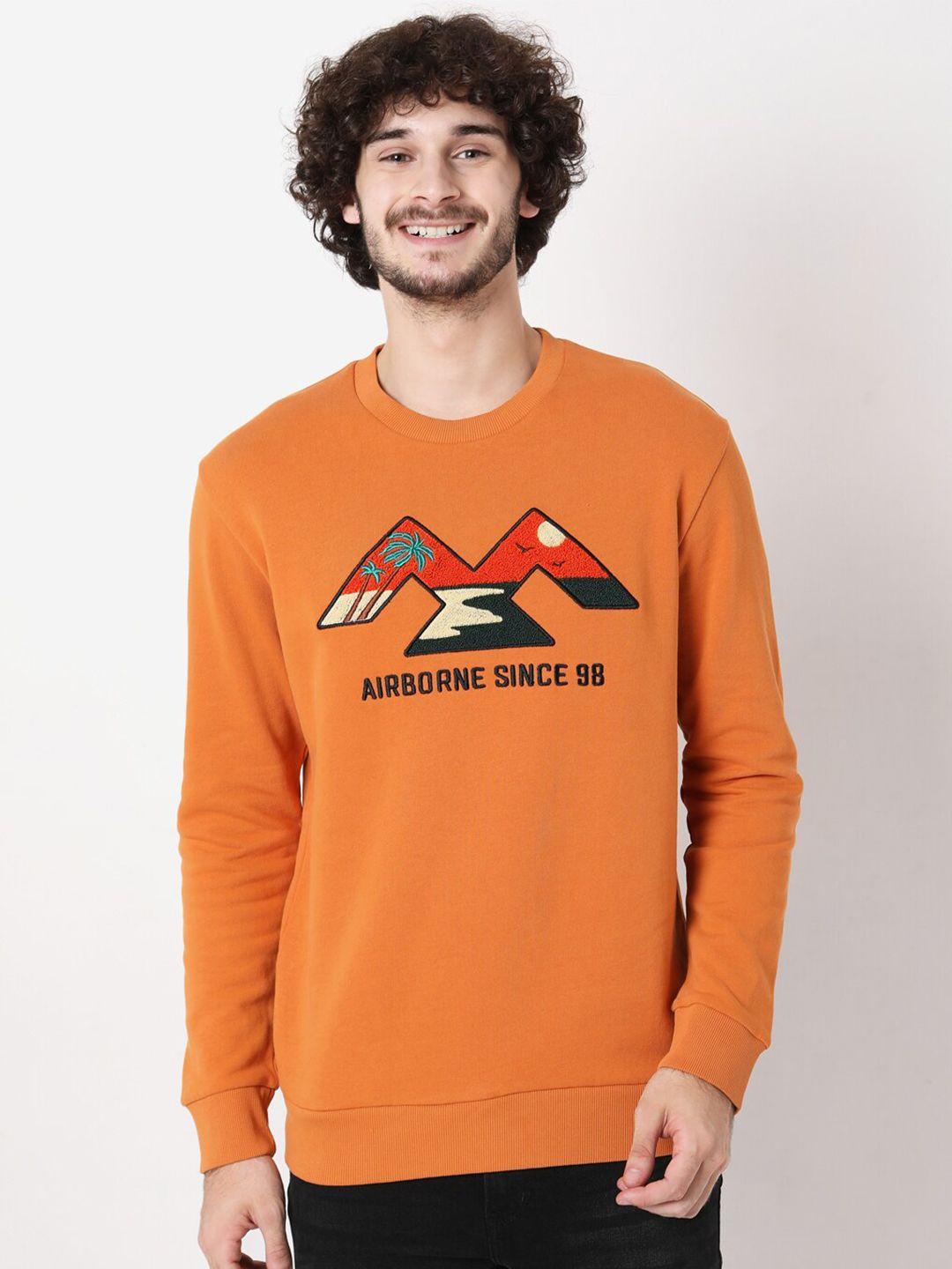 mufti-men-printed-pure-cotton-sweatshirt