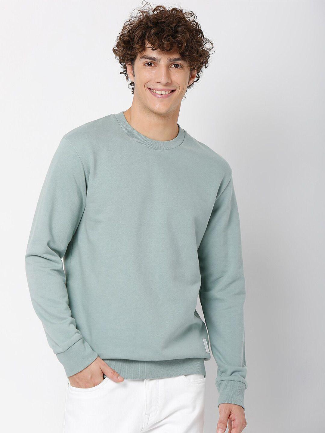 mufti-men-solid-pure-cotton-sweatshirt