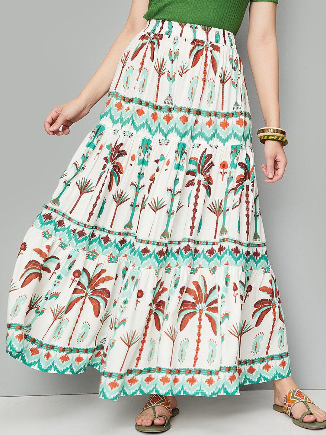 max-tropical-printed-maxi-flared-skirt