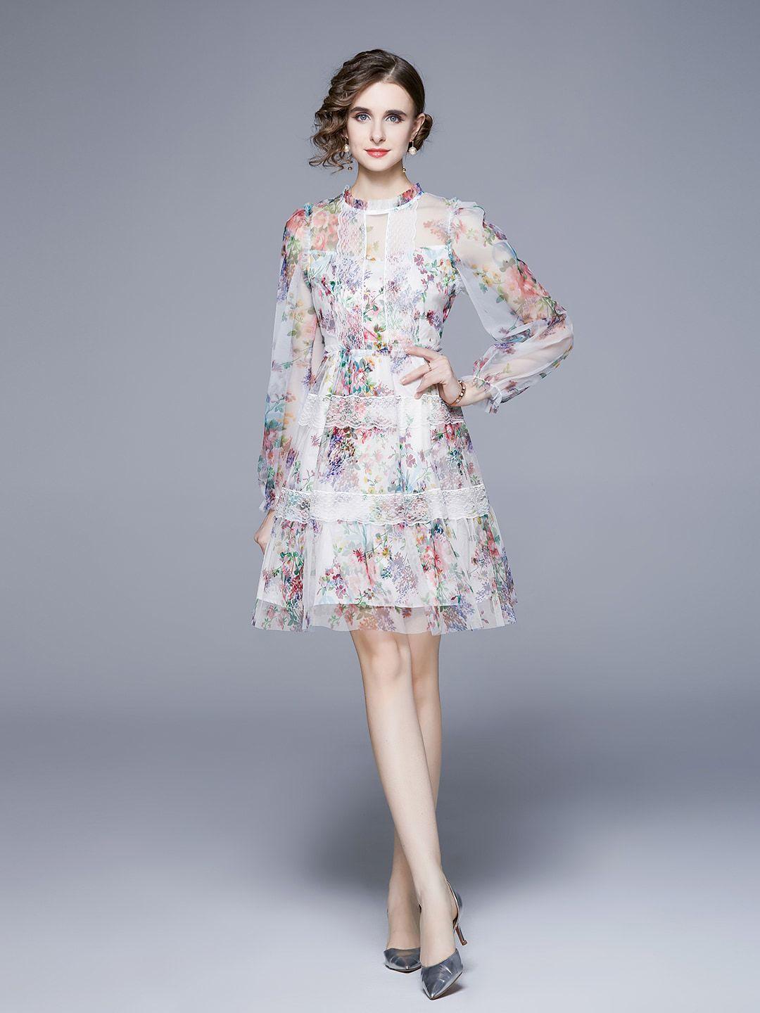 jc-collection-floral-print-fit-&-flare-dress