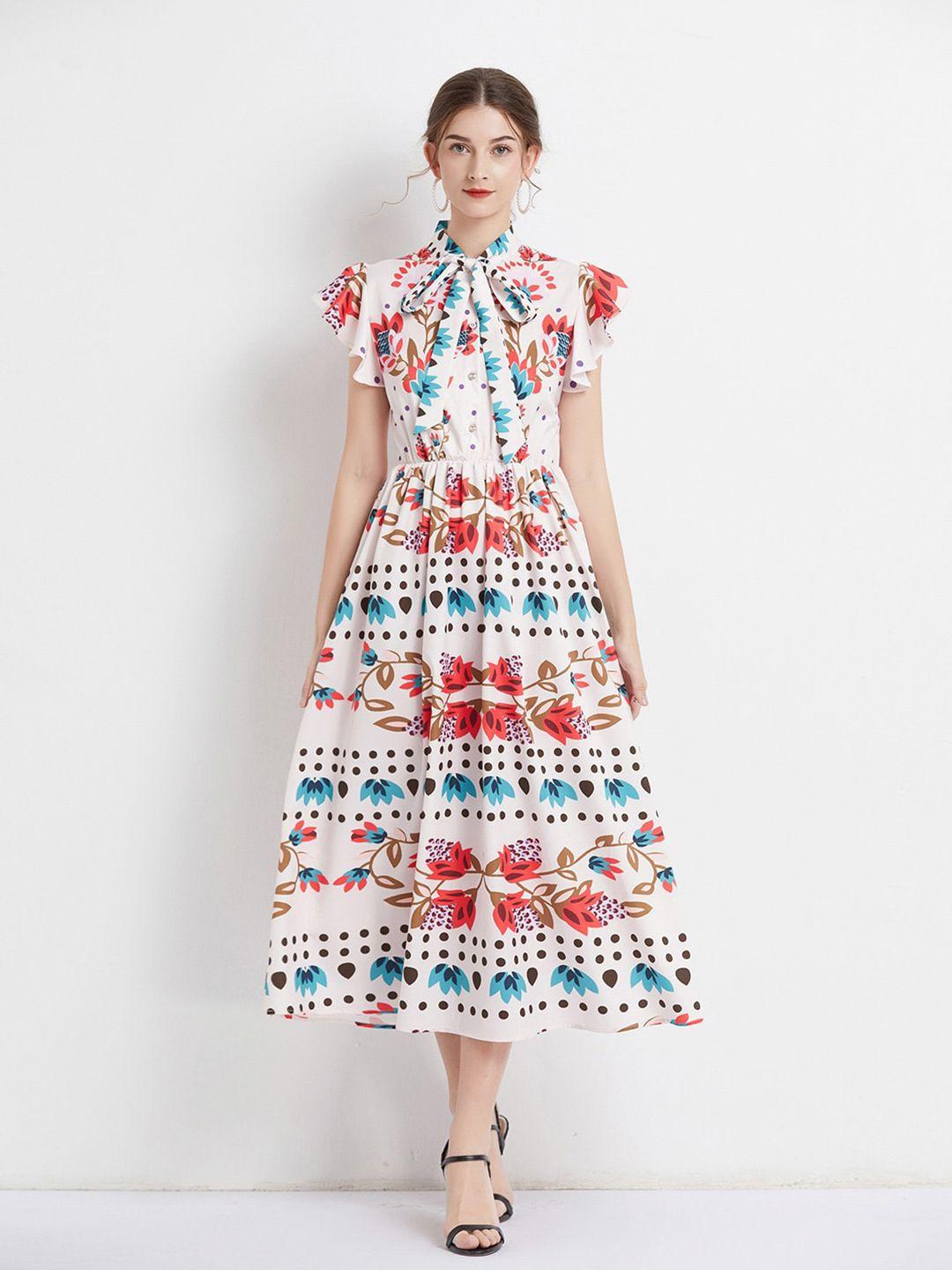 jc-collection-floral-printed-tie-up-neck-fit-&-flare-midi-dress