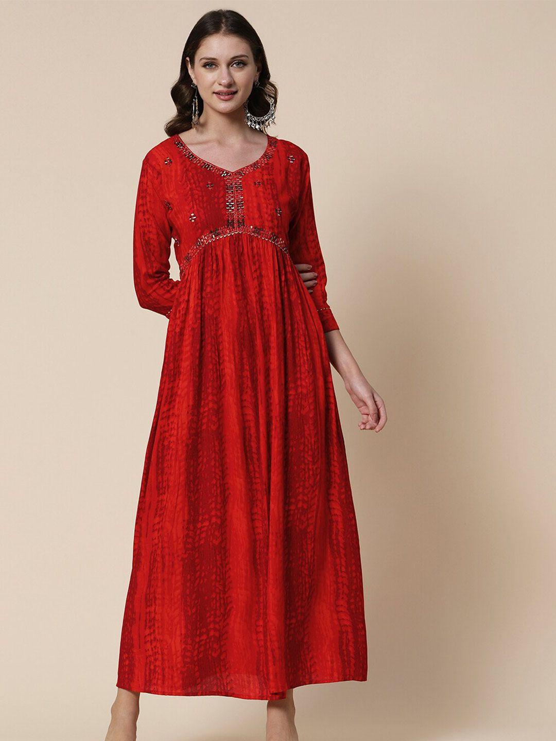 fashor-red-ethnic-motifs-printed-maxi-ethnic-dresses