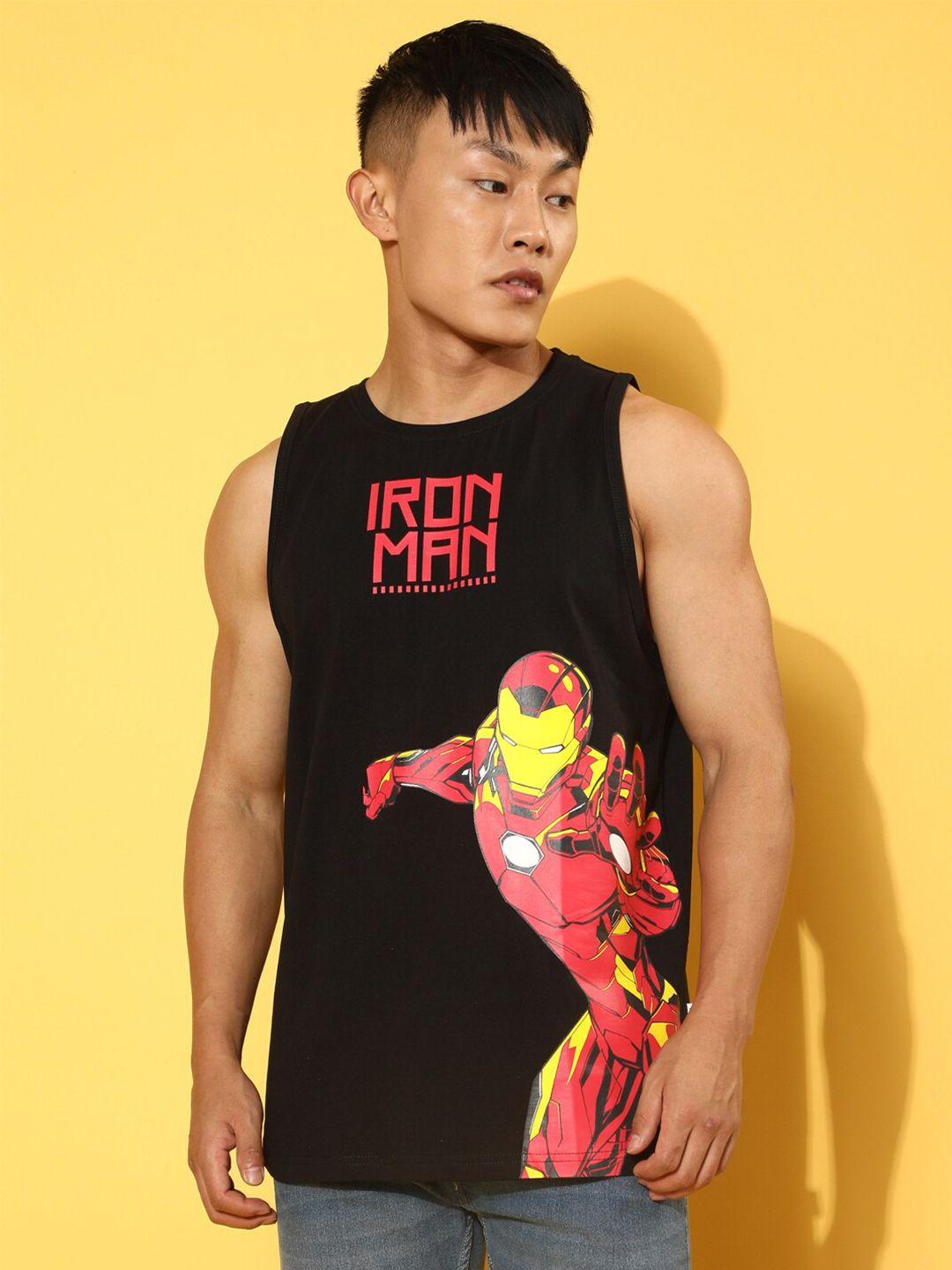 veirdo-black-&-red-superhero-iron-man-graphic-printed-sleeveless-cotton-t-shirt