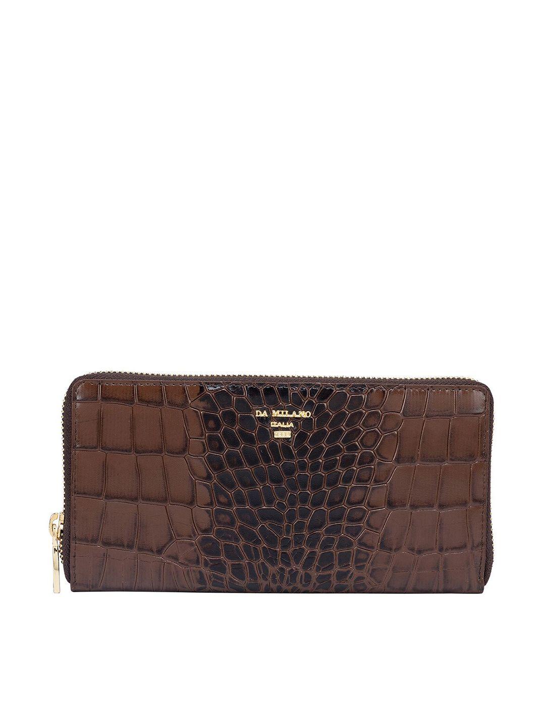 da-milano-textured-leather-zip-around-wallet