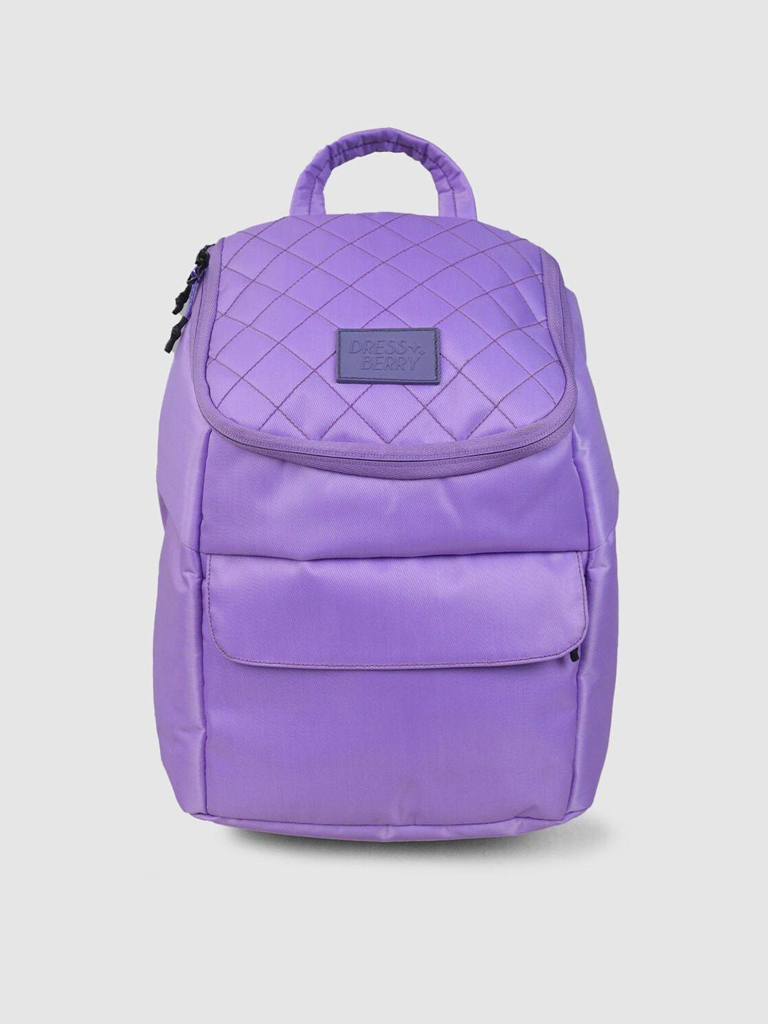 dressberry-women-purple-quilted-backpack