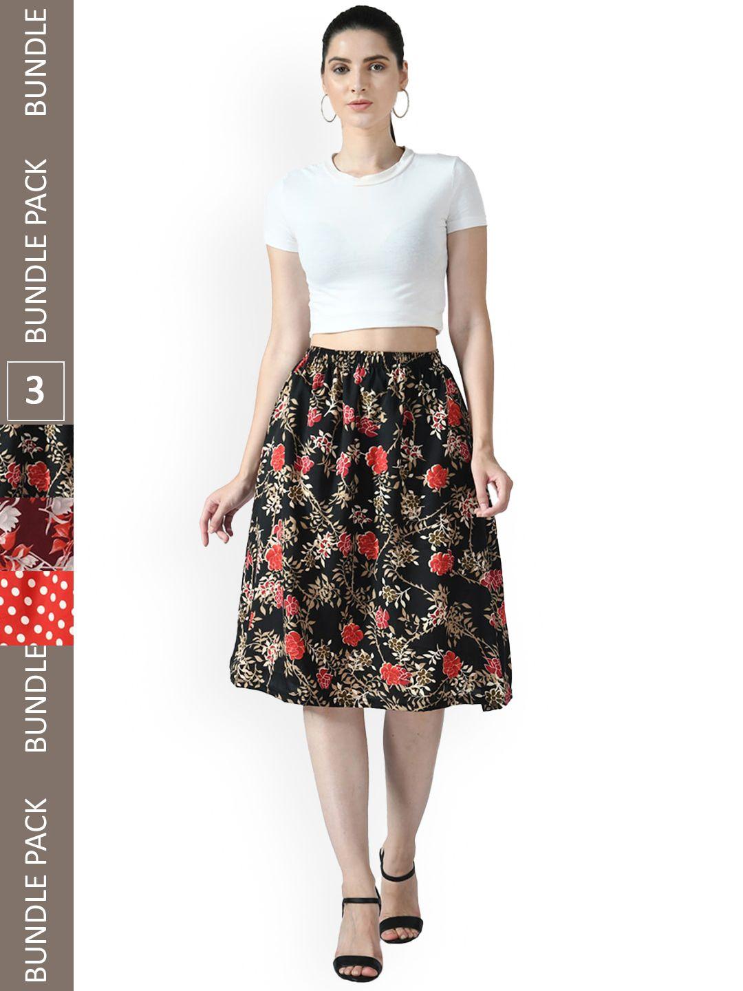 indiweaves-pack-of-3-printed-flared-skirts