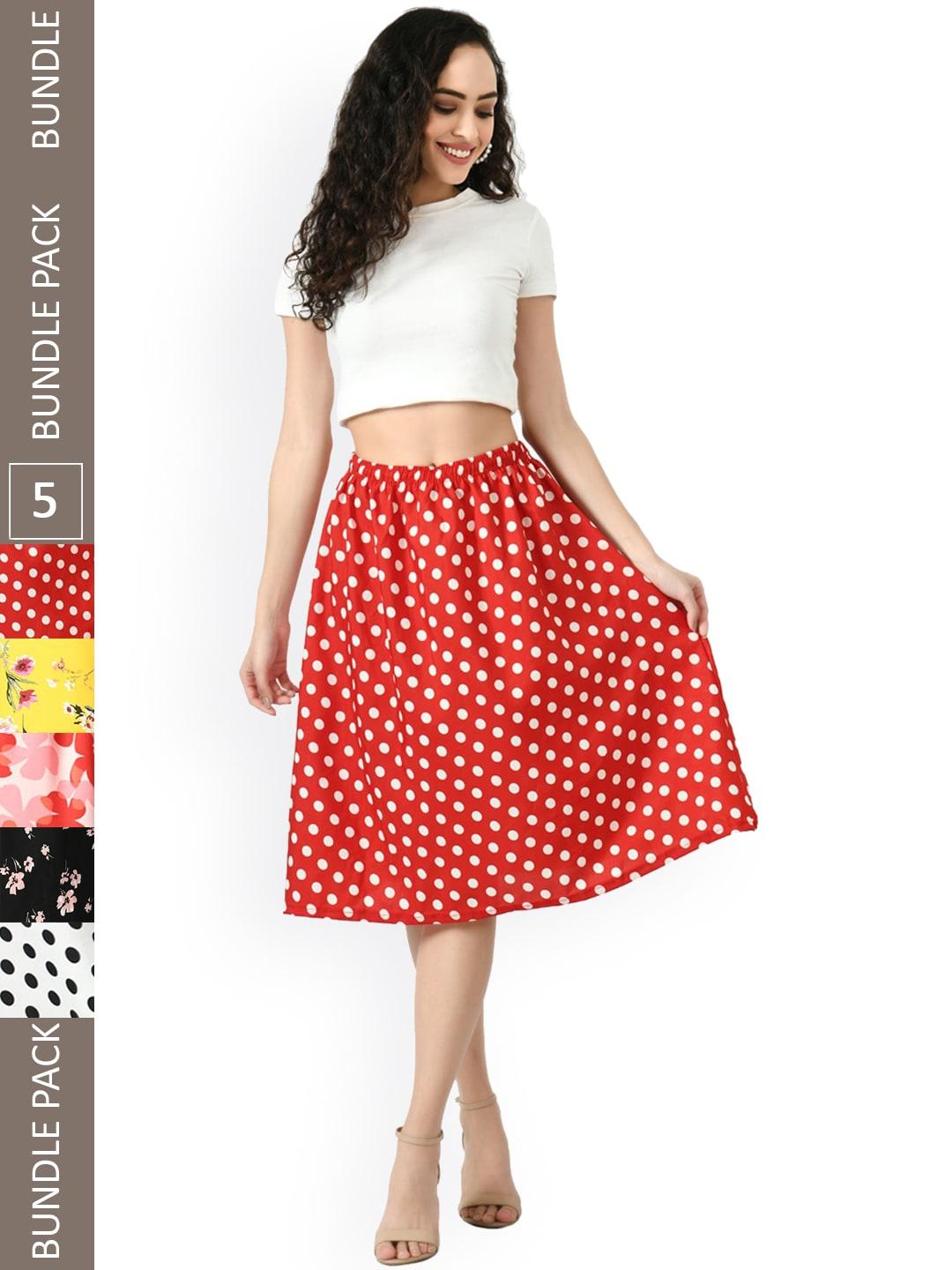 indiweaves-pack-of-5-printed-flared-skirts