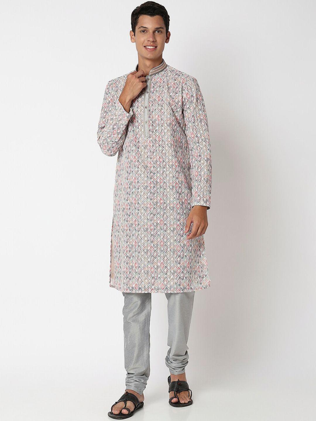 ethnicity-ethnic-motifs-embroidered-mandarin-collar-kurta-with-churidar