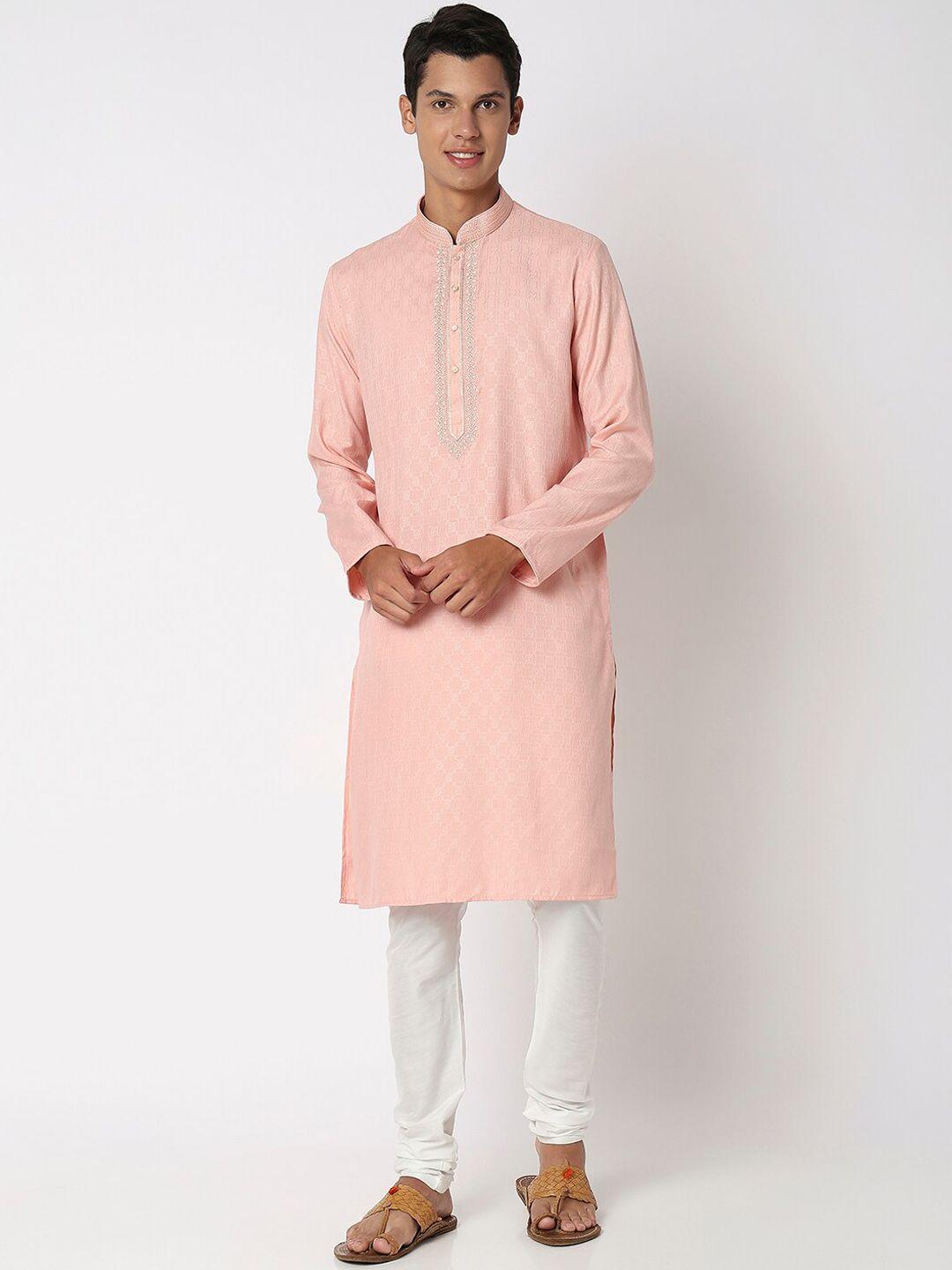ethnicity-men-pink-ethnic-motifs-regular-thread-work-kurta-with-churidar