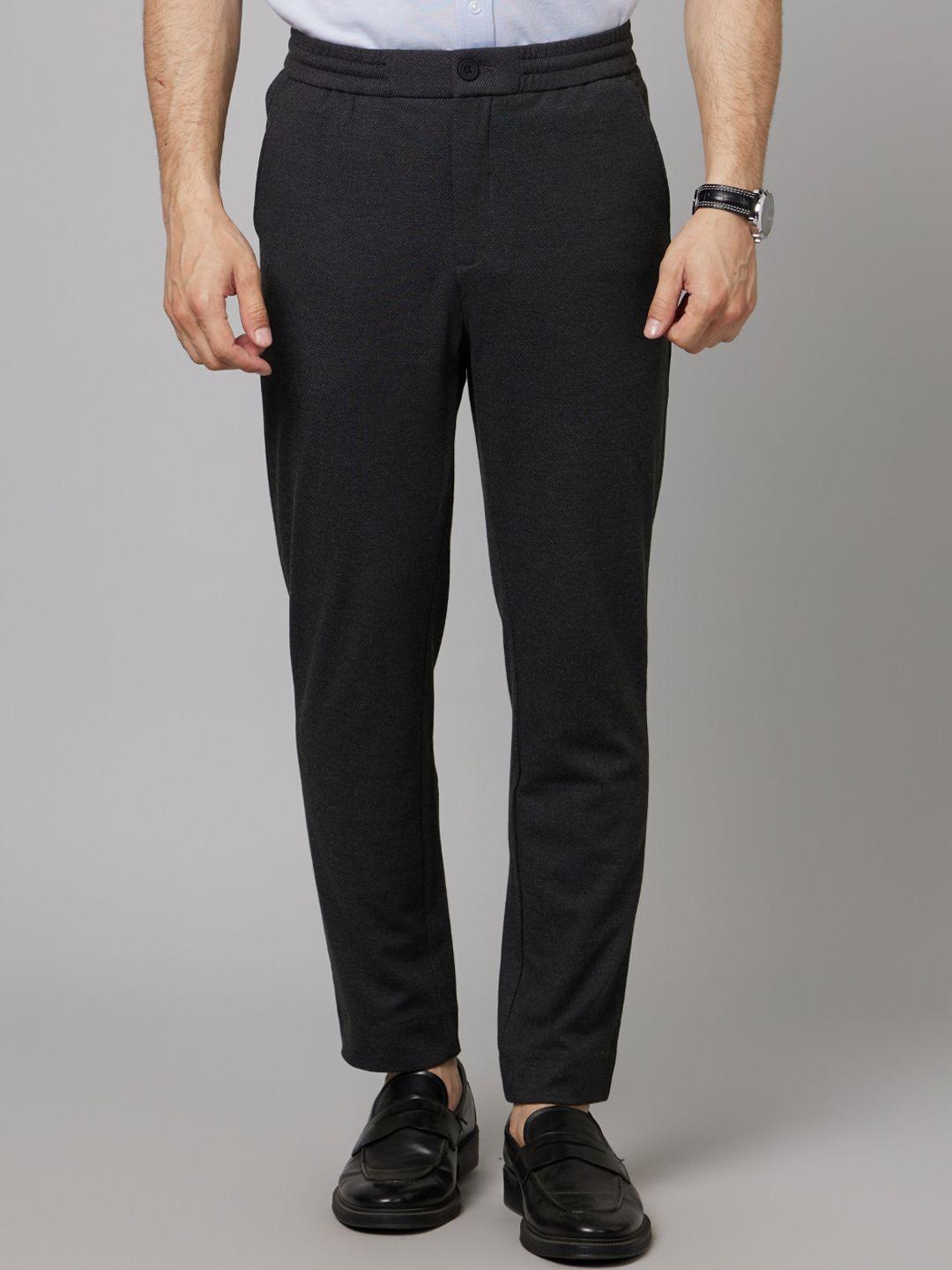 celio-men-mid-rise-plain-cotton-slim-fit-trousers