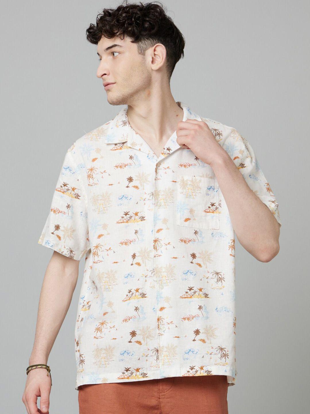 celio-classic-floral-printed-cotton-casual-shirt