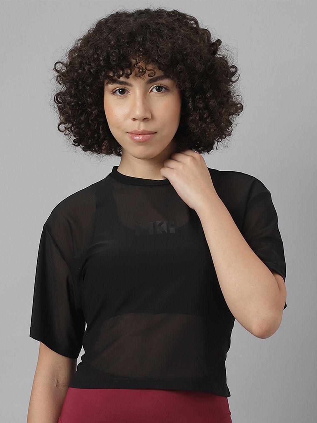 mkh-women-black-dri-fit-pockets-t-shirt