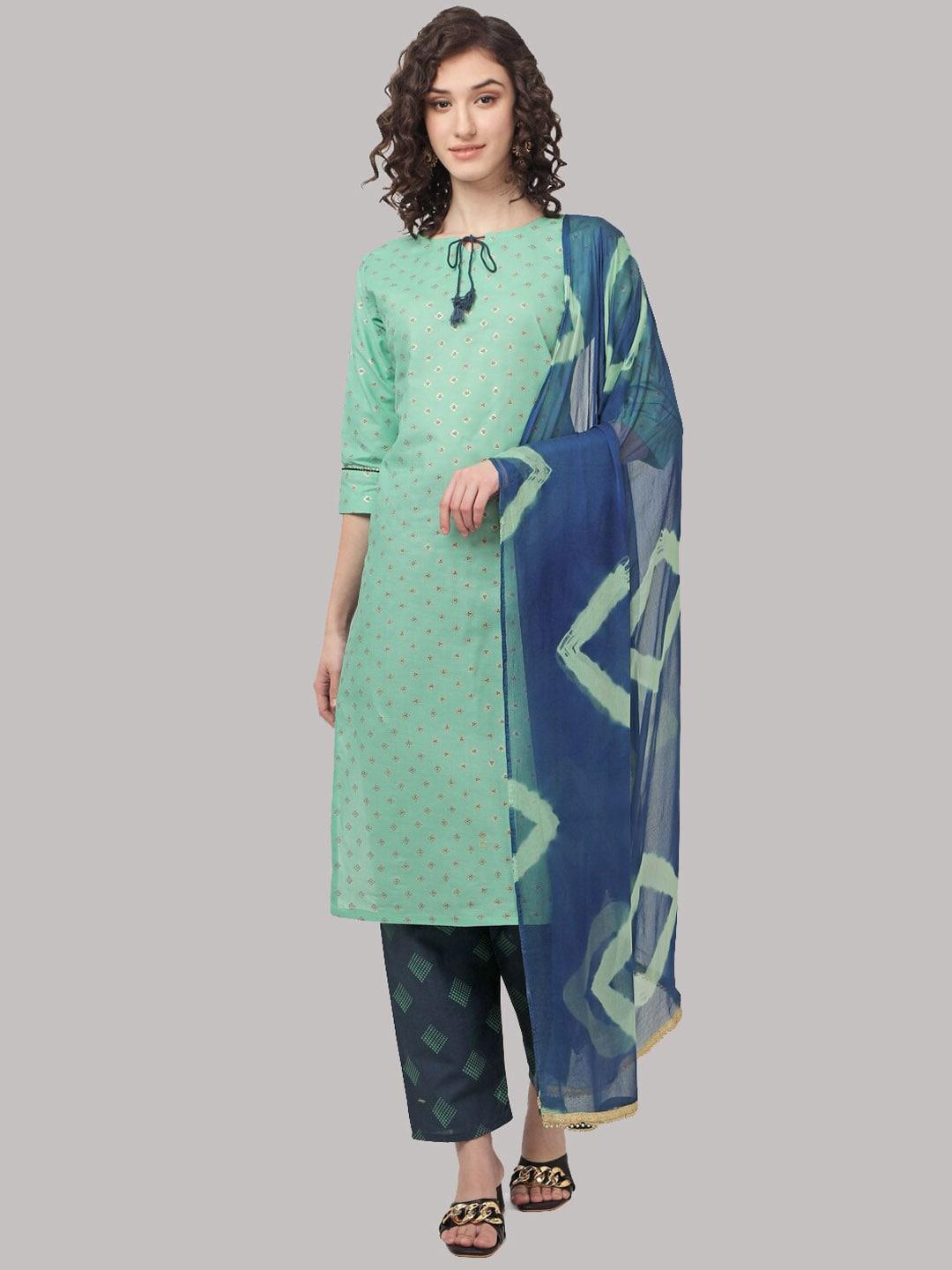fashion-basket-women-green-paisley-regular-kurta-with-trousers-&-with-dupatta