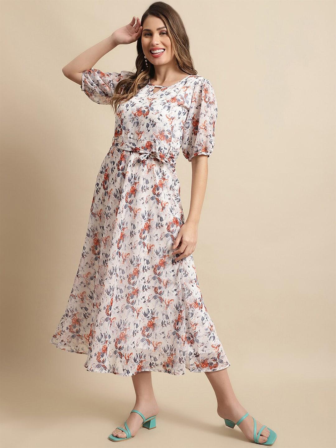 baesd-white-floral-print-georgette-a-line-midi-dress