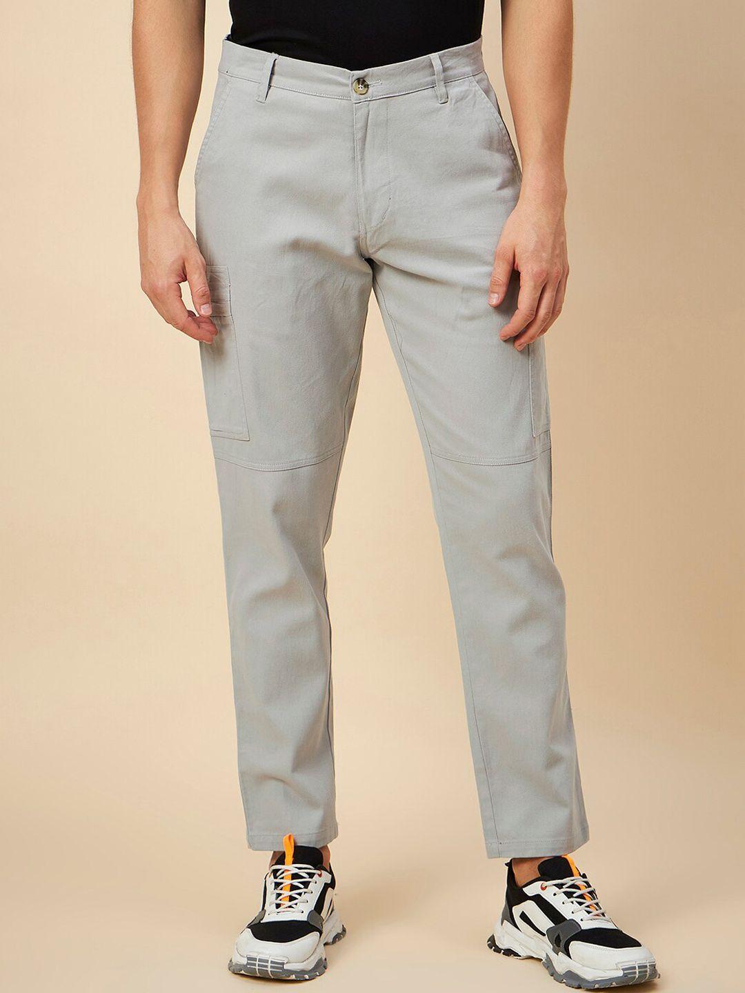high-star-men-grey-melange-floral-non-iron-chinos-trousers