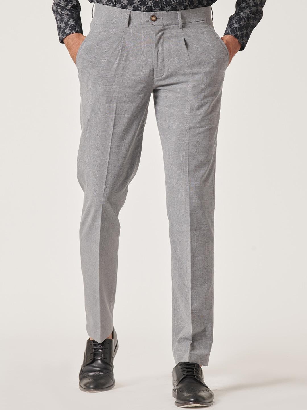 mr-button-men-checked-slim-fit-pleated-formal-trousers