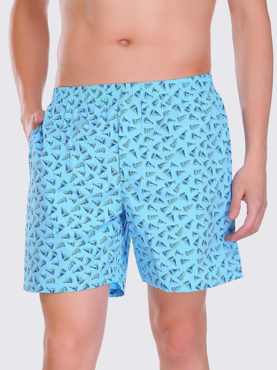 hiflyers-men-blue-floral-printed-shorts