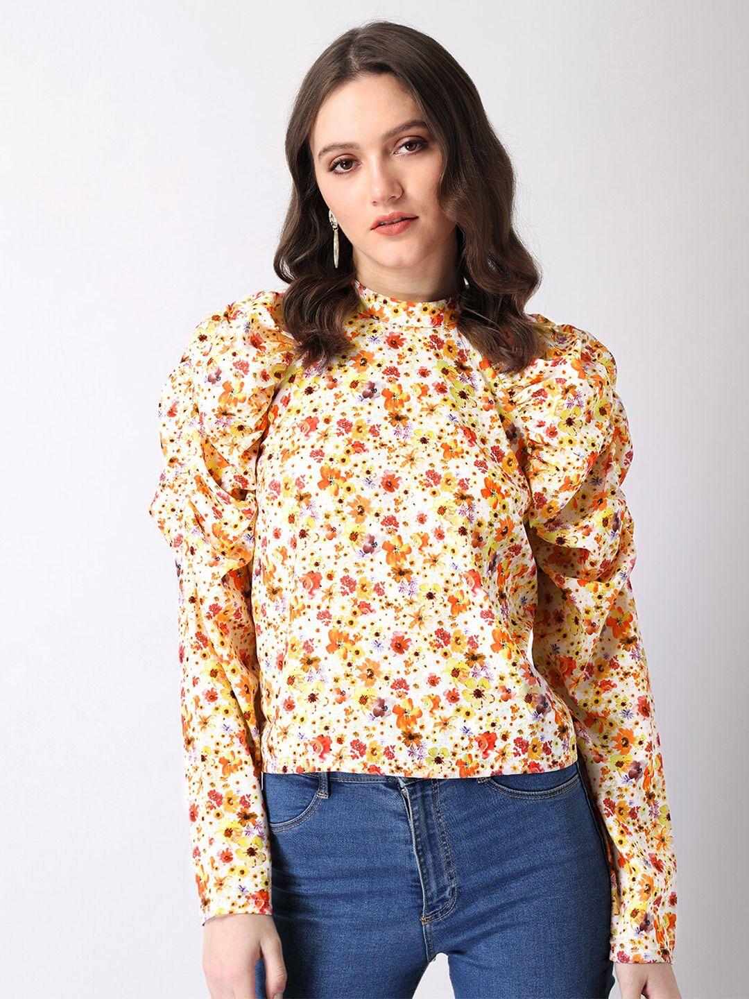 faballey-multicoloured-floral-print-georgette-top
