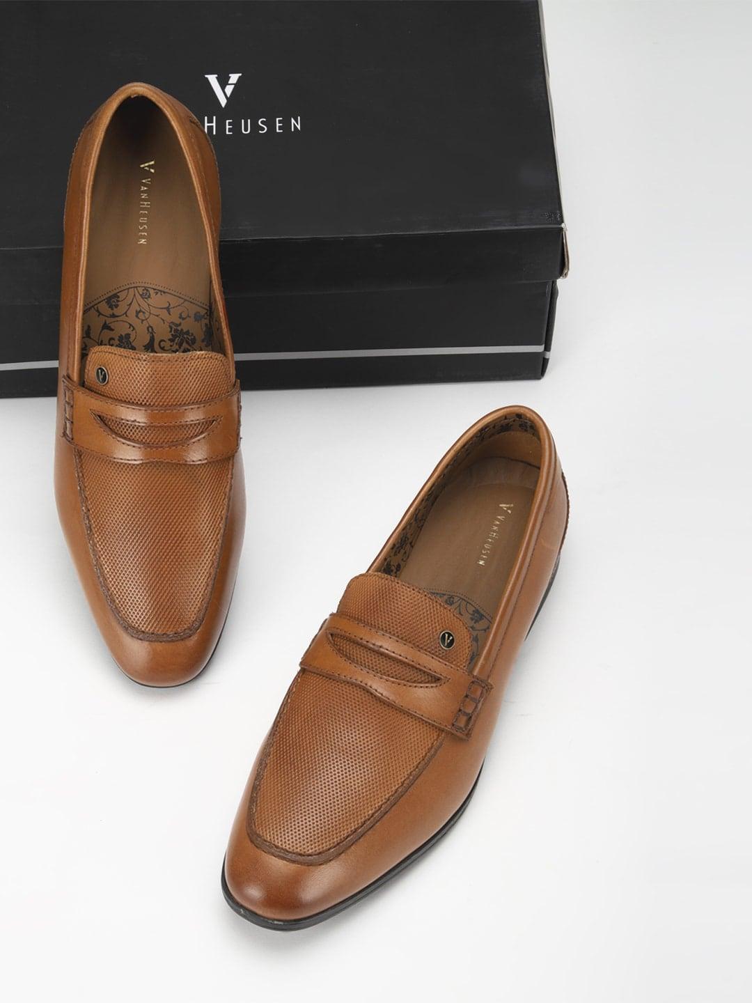 van-heusen-men-textured-formal-loafers