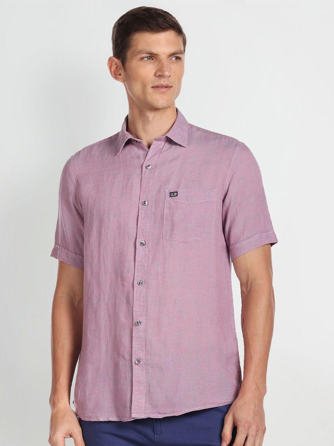 arrow-sport-men-purple-opaque-casual-shirt