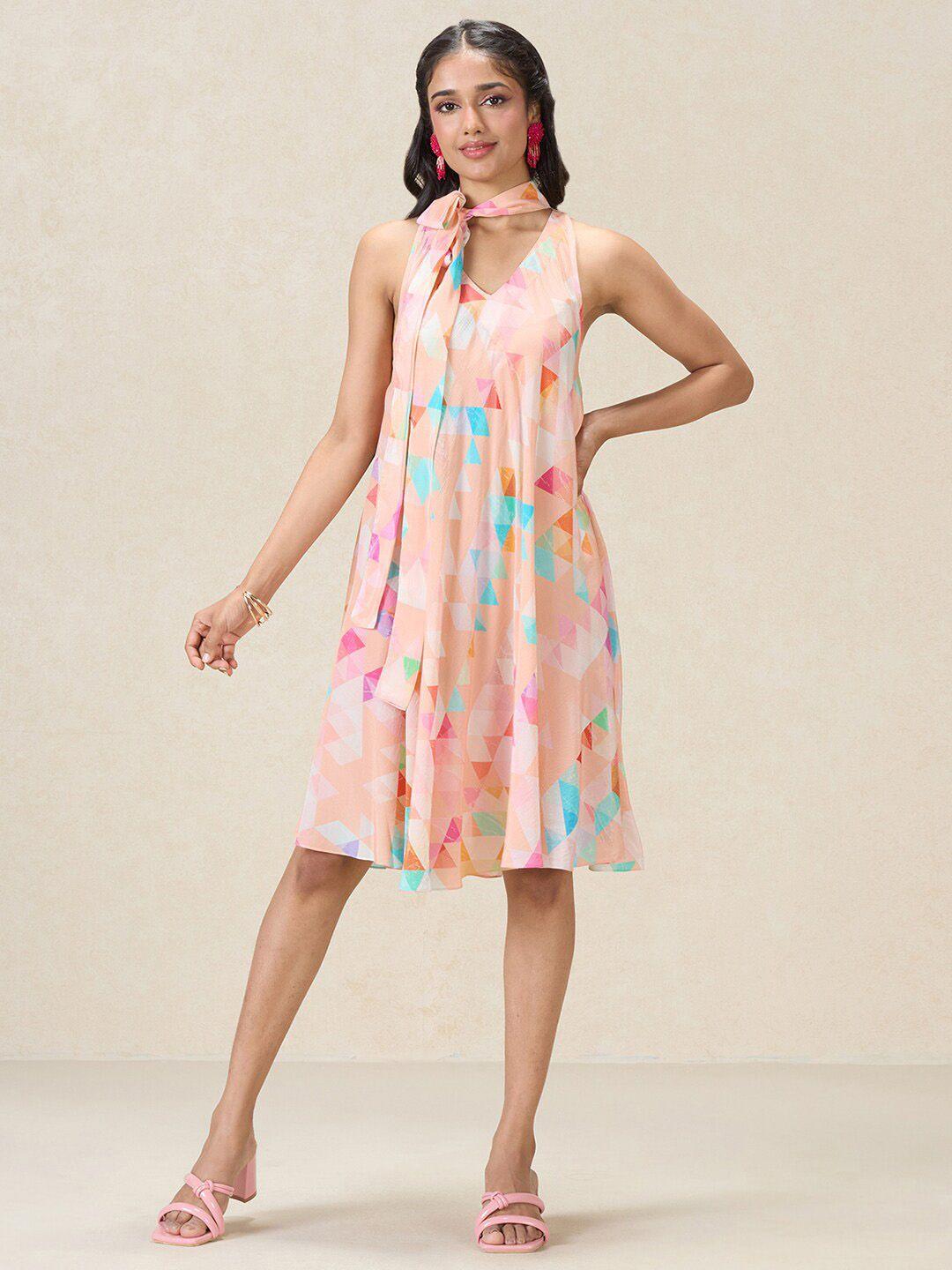 navyasa-by-liva-geometric-printed-cotton-a-line-dress