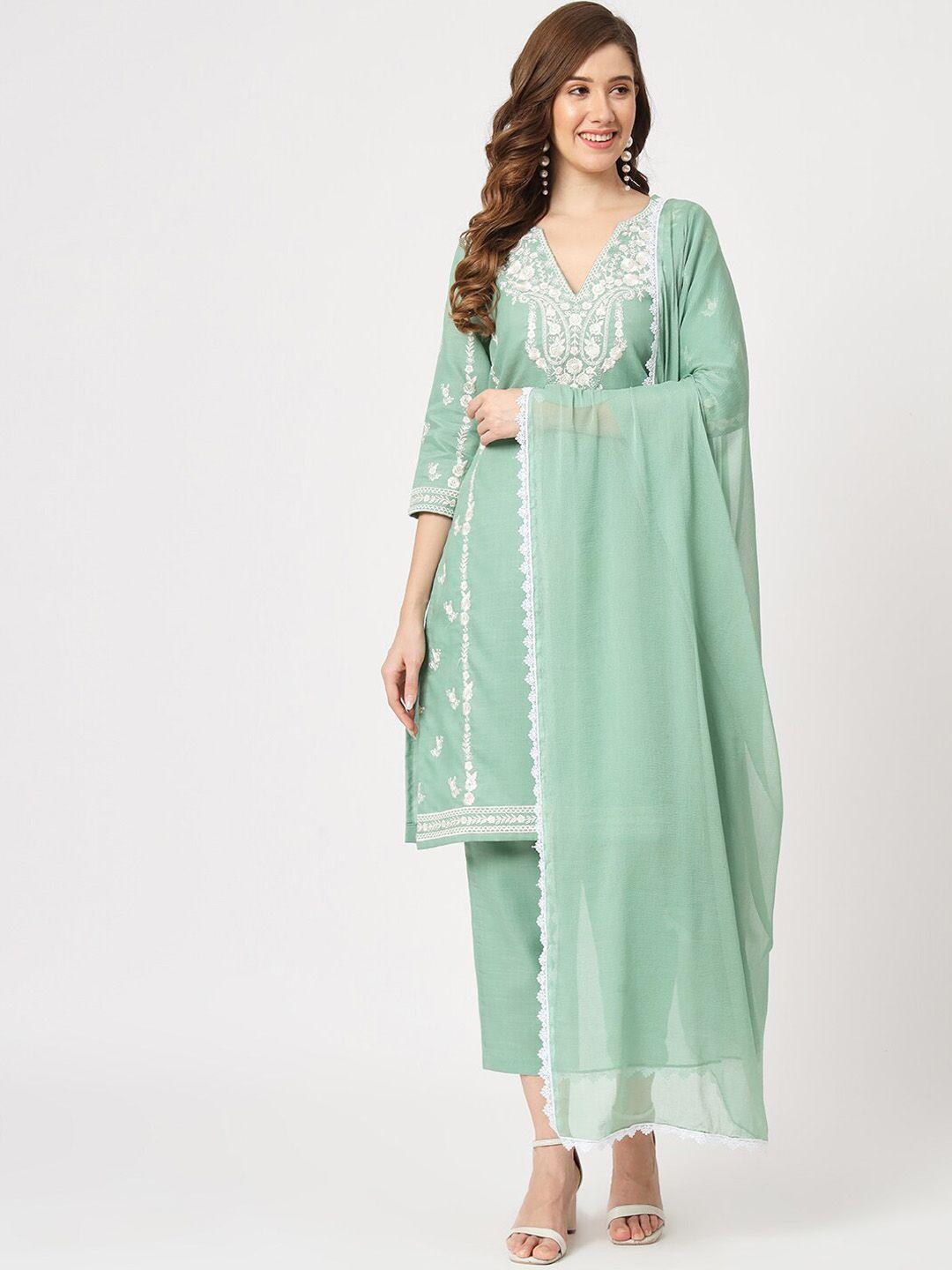 pannkh-ethnic-motifs-embroidered-thread-work-kurta-with-trousers-&-with-dupatta